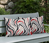 Mila Zebra Print Indoor/Outdoor Reversible Rectangular Pillow