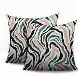 Mila Zebra Print Indoor/Outdoor Reversible Square Pillow
