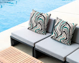 Mila Zebra Print Indoor/Outdoor Reversible Square Pillow