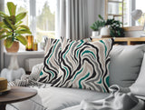 Mila Zebra Print Indoor/Outdoor Reversible Square Pillow