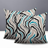 Mila Zebra Print Indoor/Outdoor Reversible Square Pillow