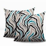 Mila Zebra Print Indoor/Outdoor Reversible Square Pillow