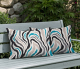 Mila Zebra Print Indoor/Outdoor Reversible Rectangular Pillow