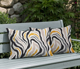 Mila Zebra Print Indoor/Outdoor Reversible Rectangular Pillow