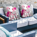 Mingo Animal Reversible Indoor/Outdoor Square Pillow