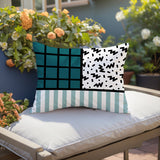Minka Abstract Reversible Indoor/Outdoor Square Pillow