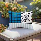 Minka Abstract Reversible Indoor/Outdoor Square Pillow