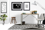 Misa low pile chair mat in Black