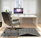 Misa low pile chair mat in Black