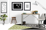Misa low pile chair mat in Chartreuse