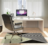 Misa low pile chair mat in Chartreuse