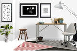 Misa low pile chair mat in Red