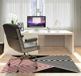 Misa low pile chair mat in Red