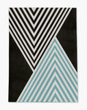 Misa low pile chair mat in Sky