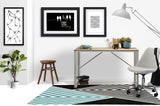 Misa low pile chair mat in Sky