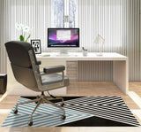 Misa low pile chair mat in Turquoise