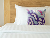 Misio Animal Print Faux Suede Square Indoor Pillow in Purple - Size 16x16