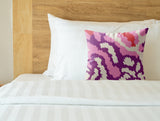 Misio Animal Print Faux Suede Square Indoor Pillow in Purple; Red; Pink - Size 20x20