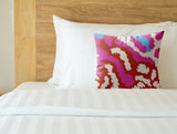 Misio Animal Print Faux Suede Square Indoor Pillow in Red; Pink - Size 16x16