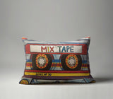 Mix Cassette Tape Faux Linen Lumber Pillow
