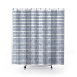 Monica Shower Curtain in Navy Blue