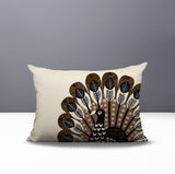 Mota Turkey Reversible Indoor/Outdoor Rectangular Pillow in Beige - Size 25x18