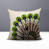 Mota Turkey Reversible Indoor/Outdoor Square Pillow in Chartreuse - Size 20x20