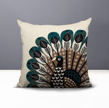 Mota Turkey Reversible Indoor/Outdoor Square Pillow in Emerald - Size 20x20