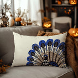 Mota Turkey Reversible Indoor/Outdoor Rectangular Pillow in Navy Blue - Size 25x18