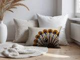 Mota Turkey Reversible Indoor/Outdoor Rectangular Pillow in Orange - Size 25x18