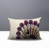 Mota Turkey Reversible Indoor/Outdoor Rectangular Pillow in Purple - Size 25x18
