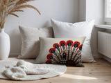 Mota Turkey Reversible Indoor/Outdoor Rectangular Pillow in Red - Size 25x18