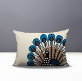 Mota Turkey Reversible Indoor/Outdoor Rectangular Pillow in Turquoise - Size 25x18