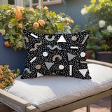 Moxo Abstract Reversible Indoor/Outdoor Lumbar Pillow