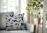Moxo Abstract Reversible Indoor/Outdoor Square Pillow