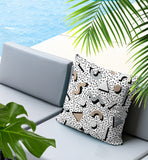 Moxo Abstract Reversible Indoor/Outdoor Square Pillow