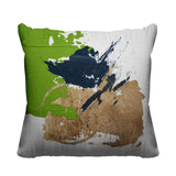 Muya Abstract Outdoor Reversible Throw Square Pillow