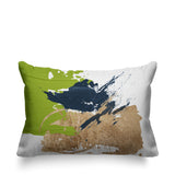 Muya Abstract Outdoor Reversible Throw Rectangular Pillow