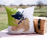 Muya Abstract Outdoor Reversible Throw Square Pillow