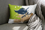 Muya Abstract Outdoor Reversible Throw Rectangular Pillow