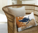 Muya Abstract Outdoor Reversible Throw Rectangular Pillow