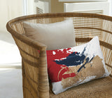 Muya Abstract Outdoor Reversible Throw Rectangular Pillow