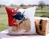 Muya Abstract Outdoor Reversible Throw Square Pillow