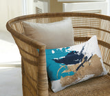 Muya Abstract Outdoor Reversible Throw Rectangular Pillow