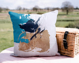 Muya Abstract Outdoor Reversible Throw Square Pillow