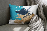 Muya Abstract Outdoor Reversible Throw Rectangular Pillow