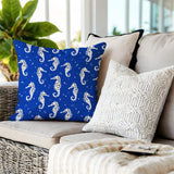 Barnon Seahorse Square Indoor/Outdoor Throw Pillow