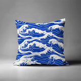 Copley Ocean Waves Square Indoor/Outdoor Throw Pillow