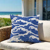 Copley Ocean Waves Lumbar Indoor/Outdoor Throw Pillow
