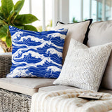 Copley Ocean Waves Square Indoor/Outdoor Throw Pillow